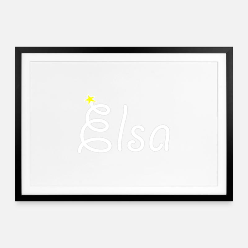 Elsa - Framed poster (69 × 49 cm) - black