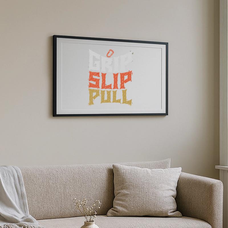 Grip Slip Pull Graphic Tee Framed poster (69 × 49 cm)