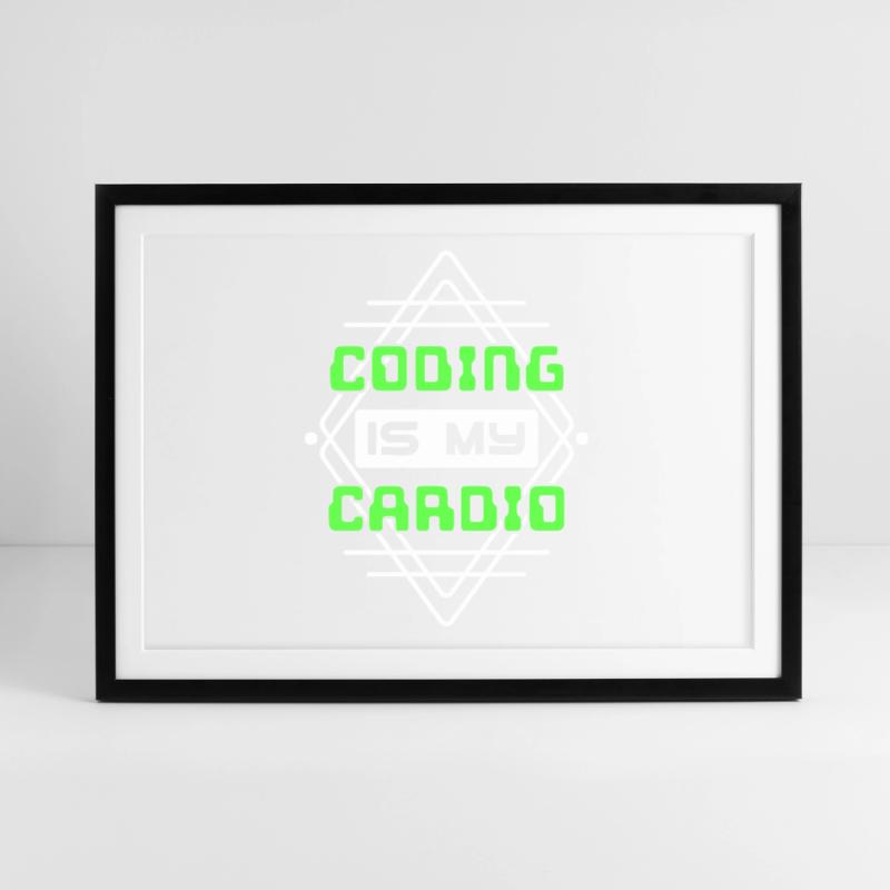 Developer Statement Code Skripting Webentwickler Gerahmtes Poster (69 × 49 cm)