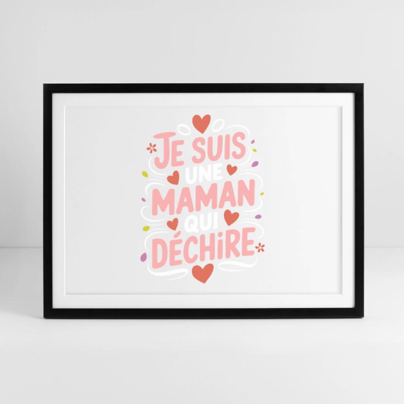 Ich bin eine Killer-Mutter Gerahmtes Poster (69 × 49 cm)