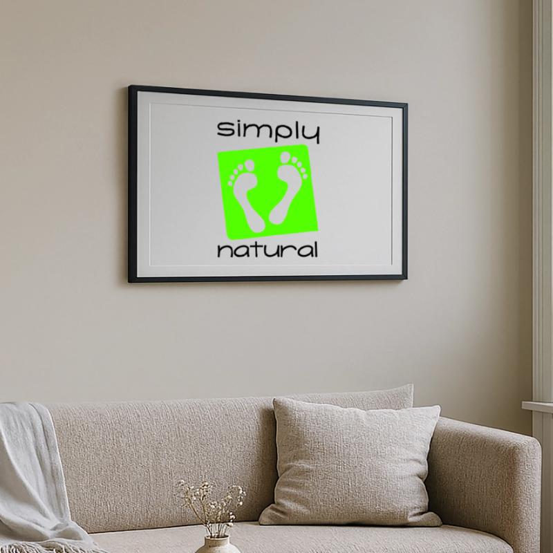 Simplement pieds nus | simplement pieds nus tout simplement naturel 2C Affiche encadrée (69 × 49 cm)