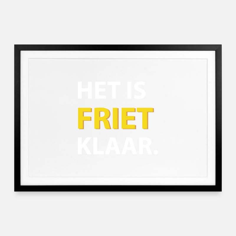 Ce sont des frites - Affiche encadrée (69 × 49 cm) - noir