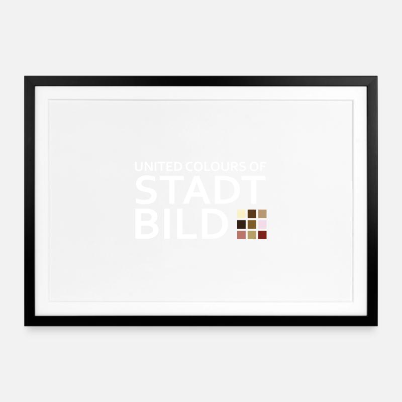Paysage urbain - Affiche encadrée (69 × 49 cm) - noir