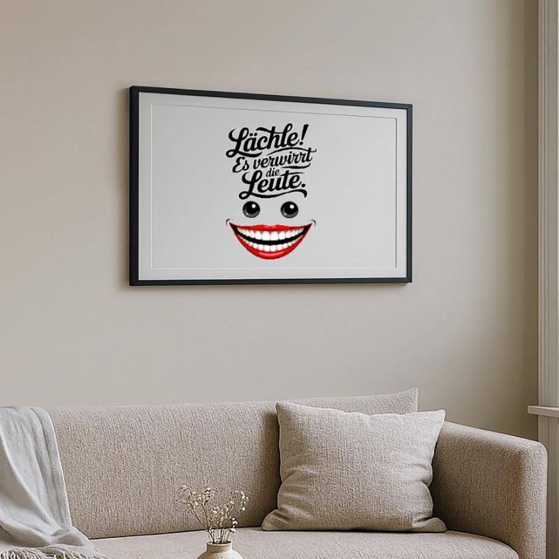 Always smiling Framed poster (69 × 49 cm)