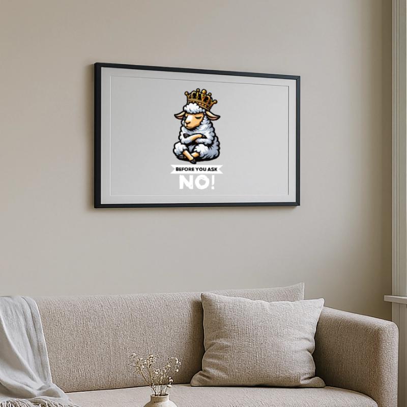 Before You Ask Sheep Sheep Shepherd Sheep Holder Framed poster (69 × 49 cm)