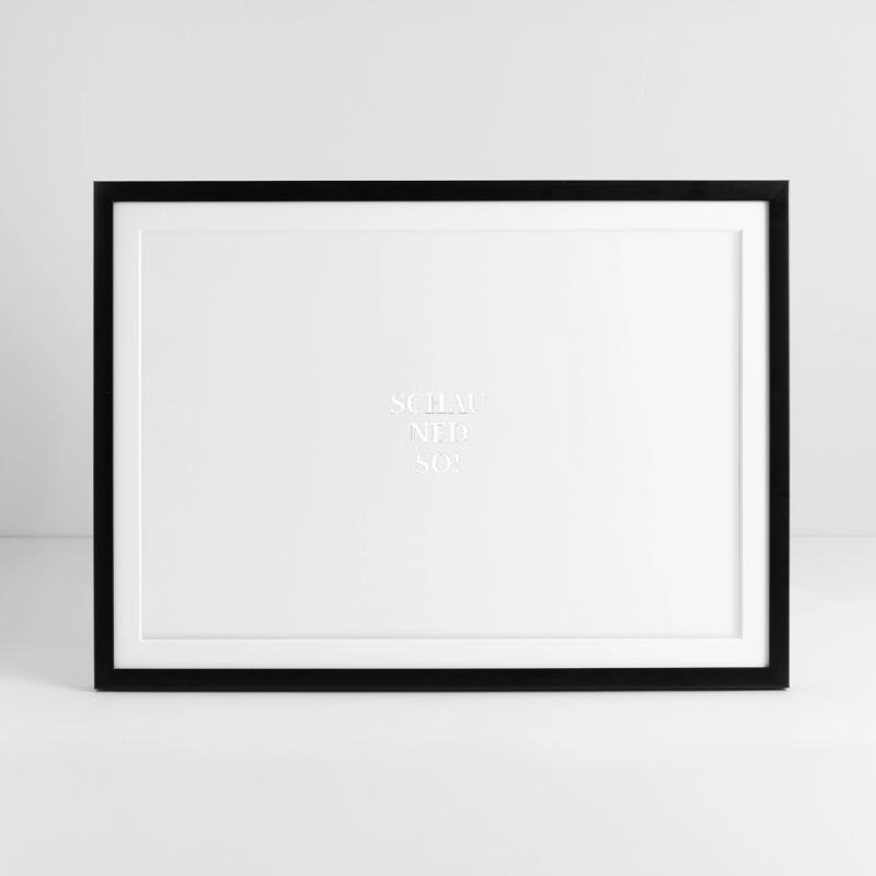 Regarde ça comme ça ! Dicton dialectique Affiche encadrée (69 × 49 cm)