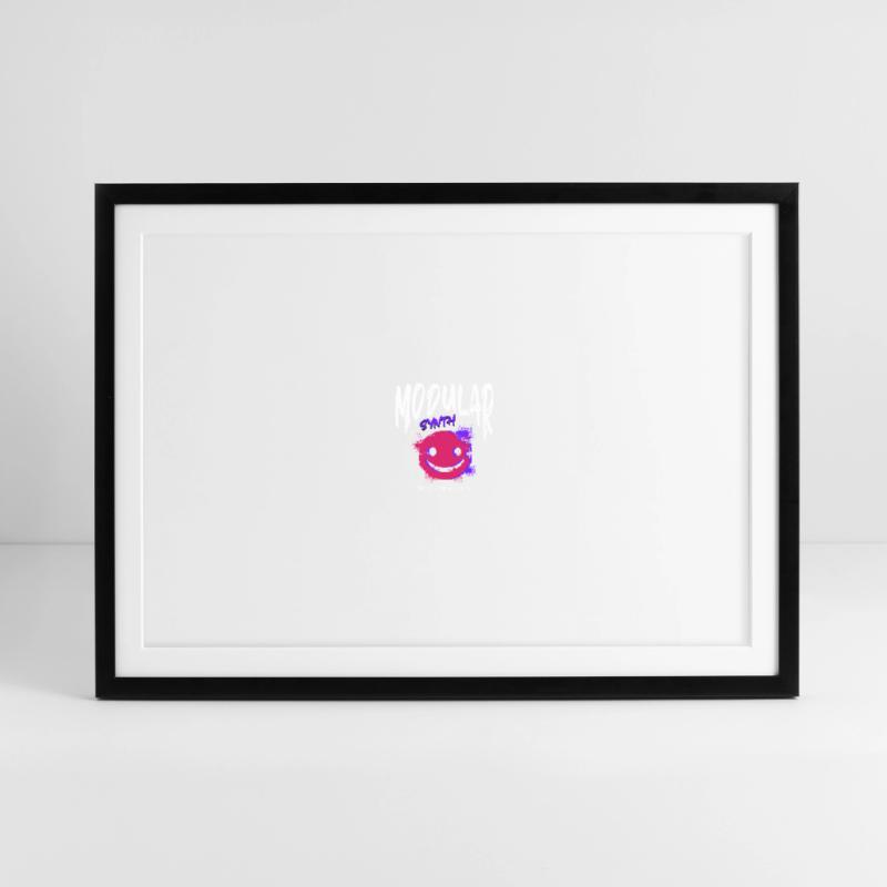 Modular Synth Synthesizer Waveform Gerahmtes Poster (69 × 49 cm)