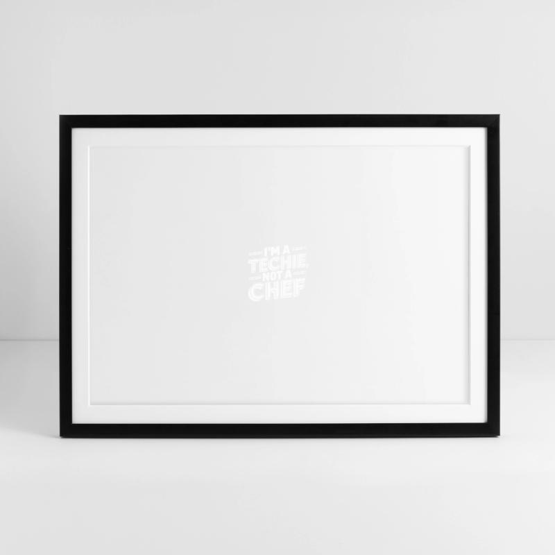 Techie Not a Chef Techniker IT Programmierer Gerahmtes Poster (69 × 49 cm)
