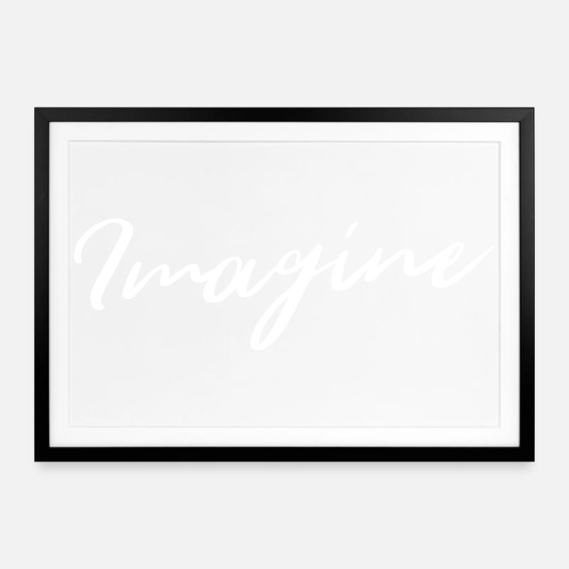 imaginer - Affiche encadrée (69 × 49 cm) - noir