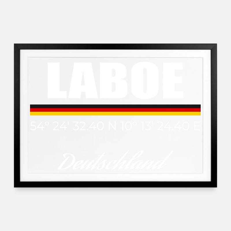 Laboe - Affiche encadrée (69 × 49 cm) - noir
