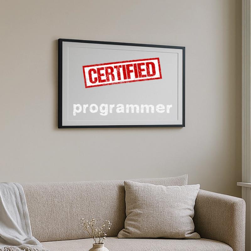 Programmeur Affiche encadrée (69 × 49 cm)