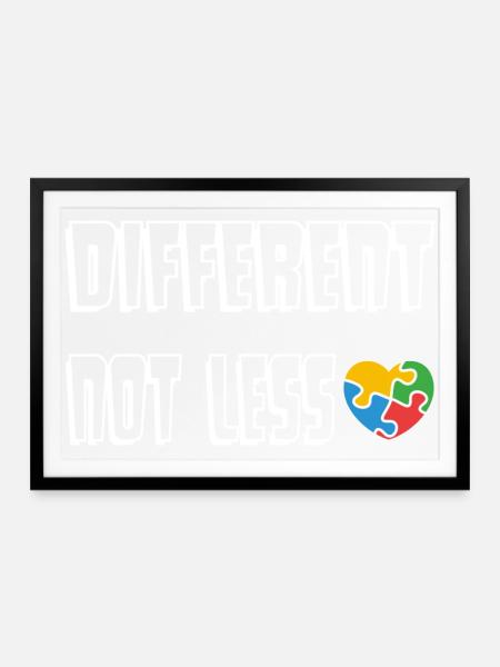 Anders Sein Herz-Puzzle - Gerahmtes Poster (69 × 49 cm) - Schwarz