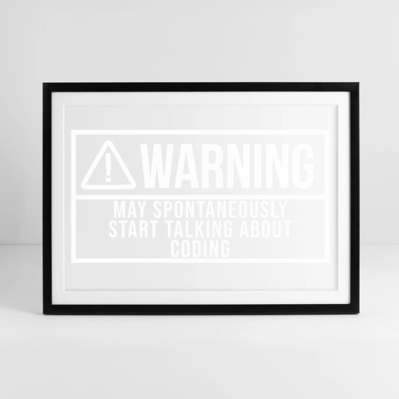 Coding Coding Coding Framed poster (69 × 49 cm)
