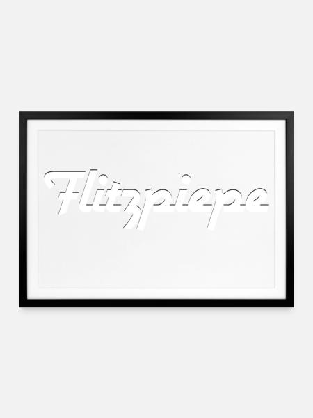 Flitzpiepe - Gerahmtes Poster (69 × 49 cm) - Schwarz