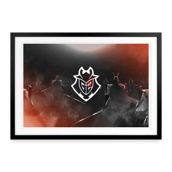 G2 Esports Logo Poster - Gerahmtes Poster (69 × 49 cm) - Schwarz - Vorne