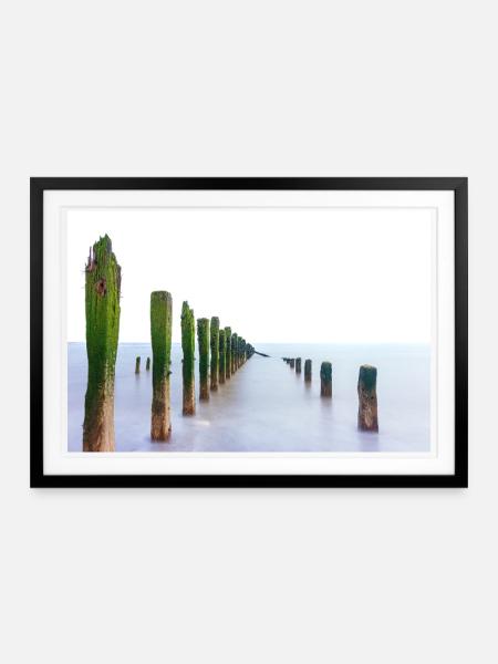 Langzeitbelichtungs-Spurn-Punkt - Gerahmtes Poster (69 × 49 cm) - Schwarz