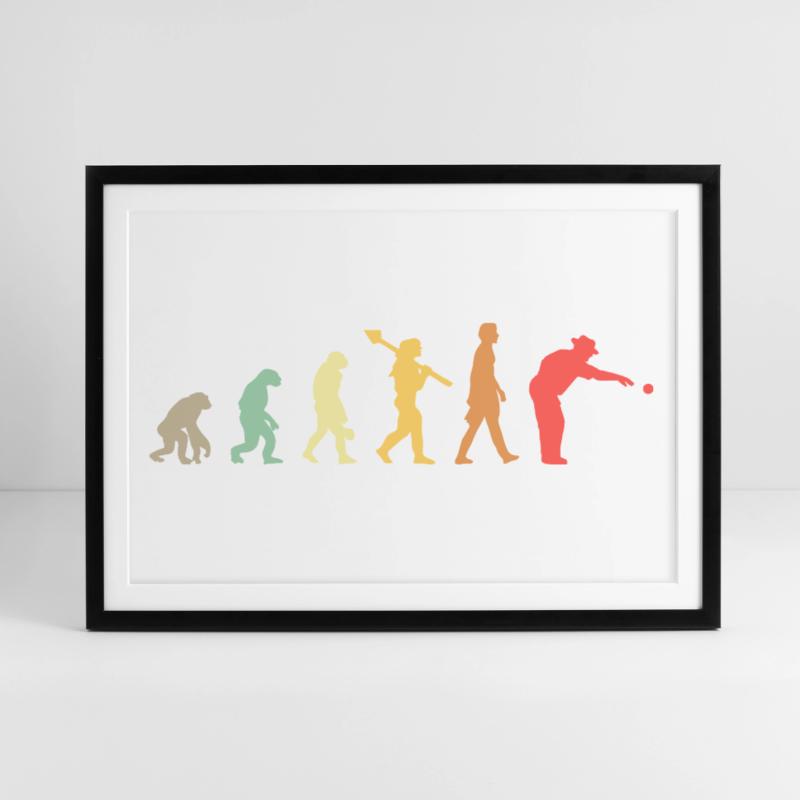 Boule d’évolution Affiche encadrée (69 × 49 cm)