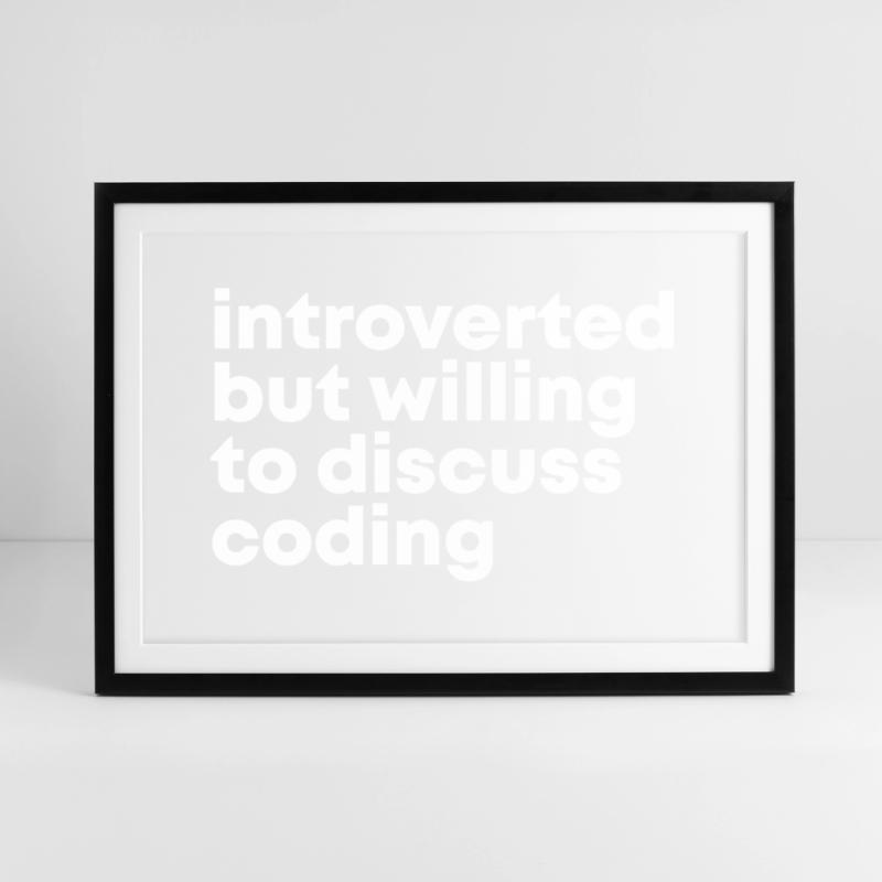 Codierung Codierung Codierung Gerahmtes Poster (69 × 49 cm)