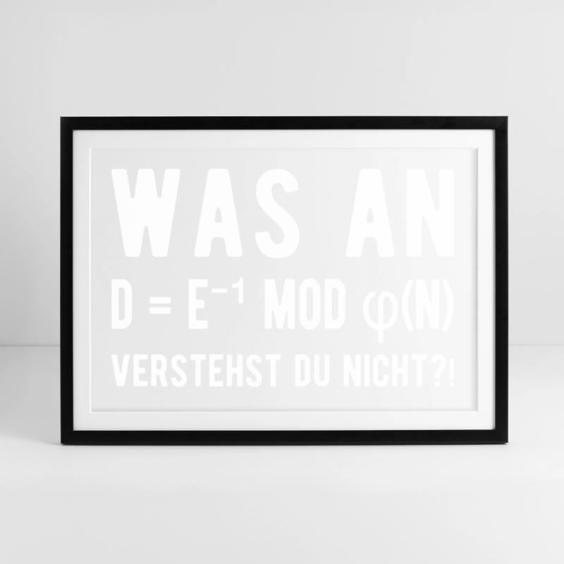 Informatiker Informatik Student Programmierer  Gerahmtes Poster (69 × 49 cm)