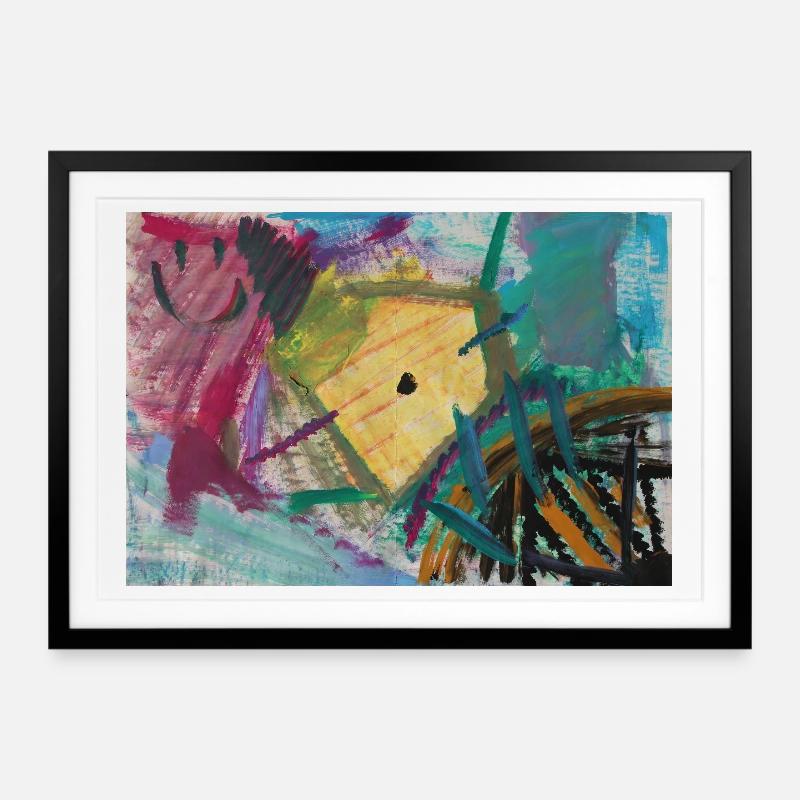 Fontaine d’Or - Affiche encadrée (69 × 49 cm) - noir