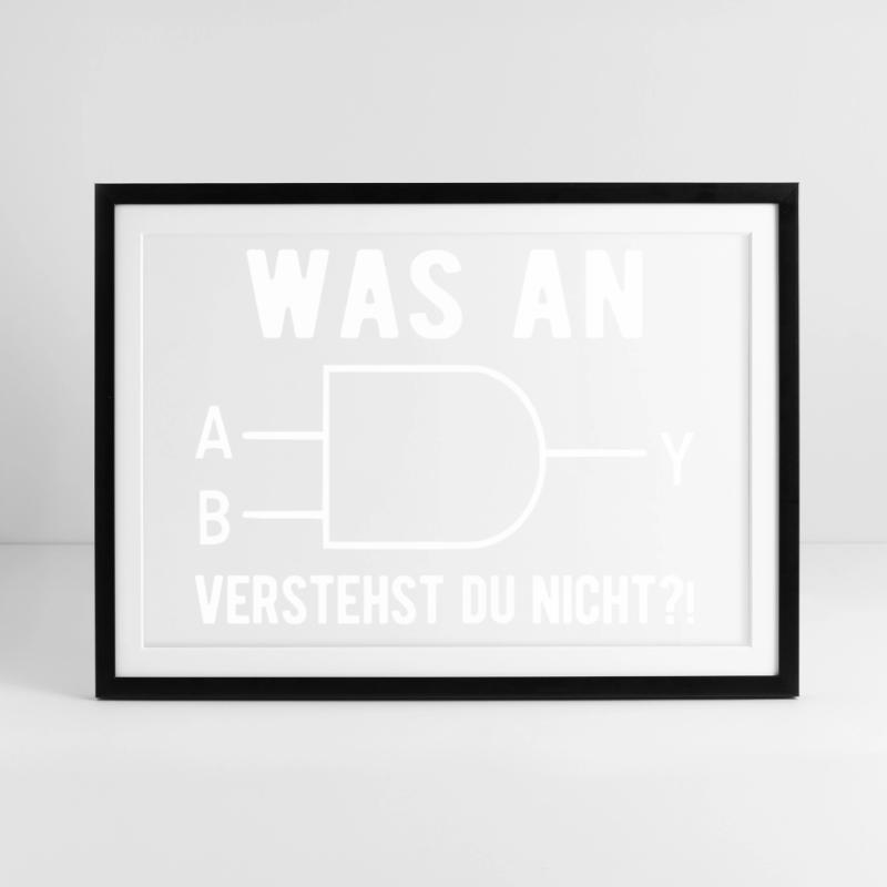 Computer Scientist Nerd Programmer Admin Ges Framed poster (69 × 49 cm)