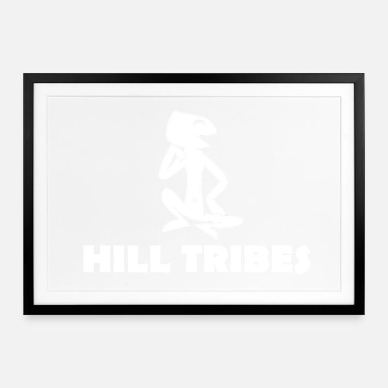 Tribus montagnardes - Affiche encadrée (69 × 49 cm) - noir