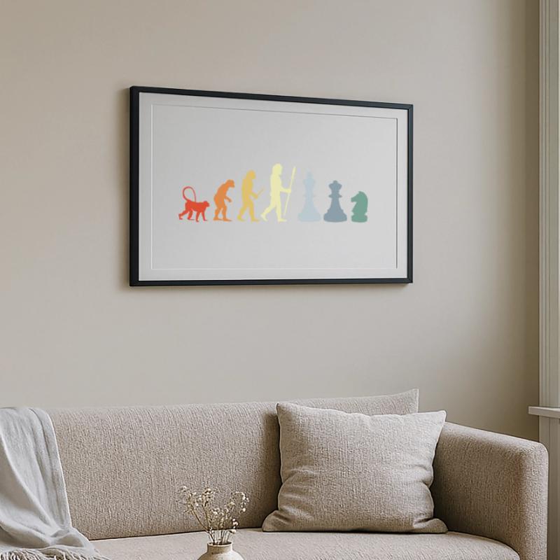 Chess Development Framed poster (69 × 49 cm)