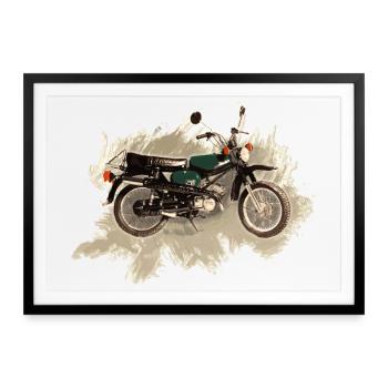 Enduro S51 - Gerahmtes Poster (69 × 49 cm) - Schwarz - Vorne