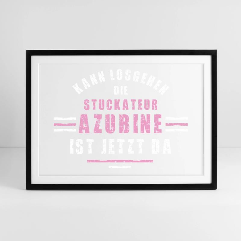 Plasterer apprentice training apprenticeship plasterer Framed poster (69 × 49 cm)