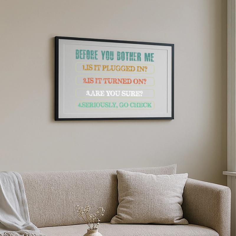 Information Technology Tech Technical Support Framed poster (69 × 49 cm)