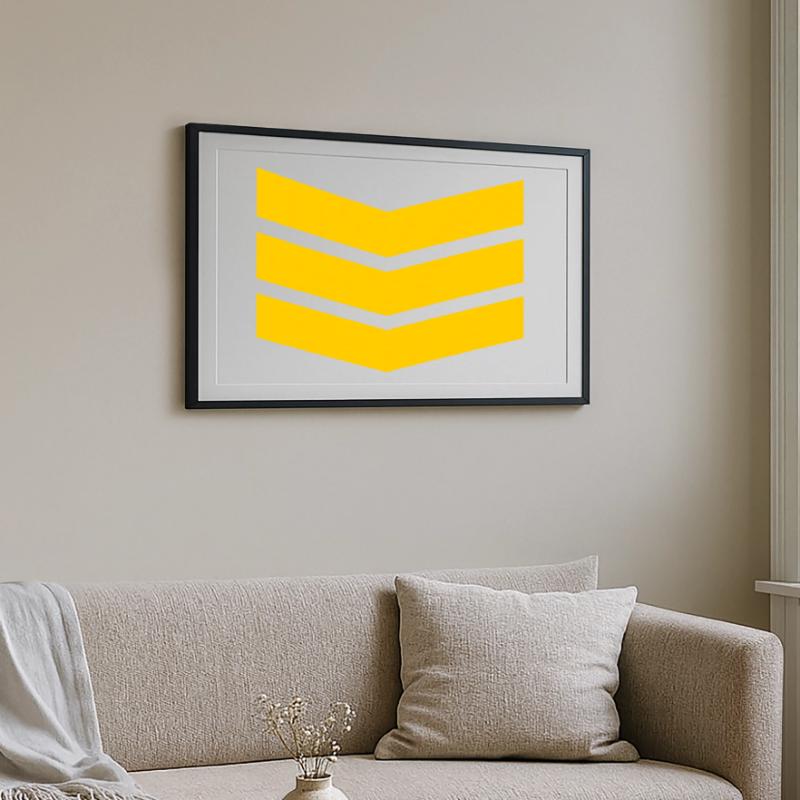 Chevron Stack Bold Pattern Framed poster (69 × 49 cm)
