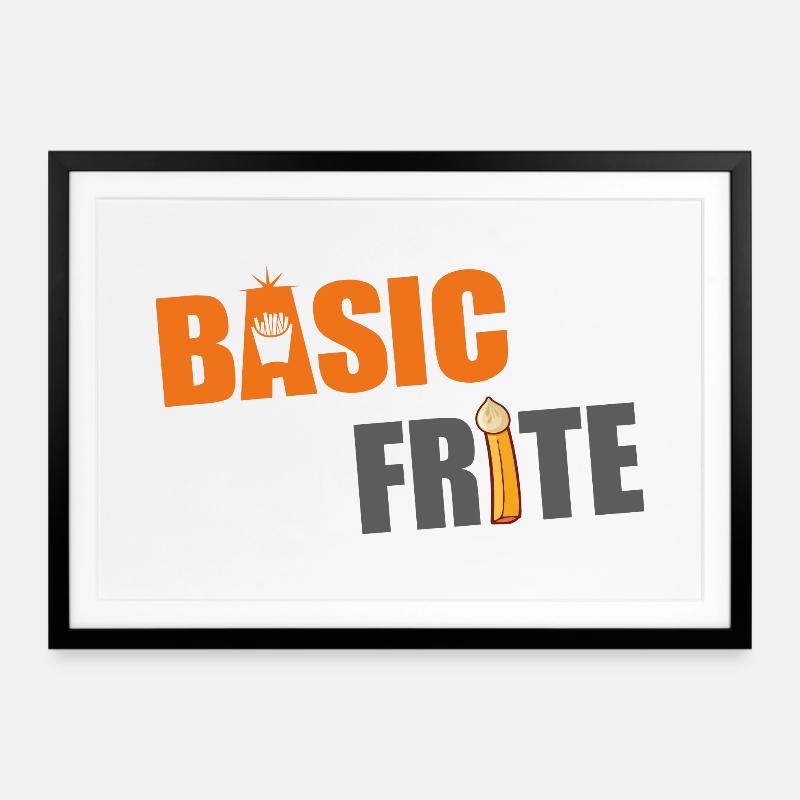 Basic fries 2 - Framed poster (69 × 49 cm) - black