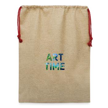 Art time - Jute Weihnachtssack  - Beige - Vorne