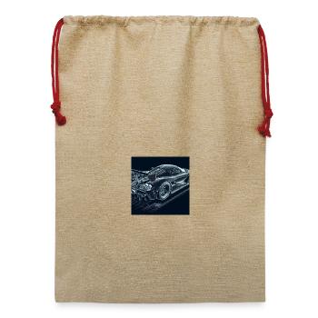Blaupause Rennwagen Vision - Jute Weihnachtssack  - Beige - Vorne