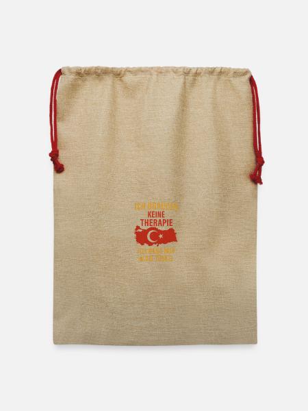 Spass - Jute Weihnachtssack - Beige