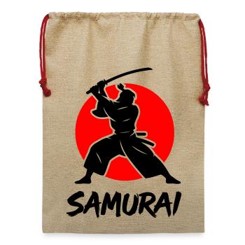 Samurai - Jute Weihnachtssack  - Beige - Vorne