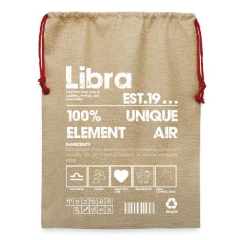 Waage Air Sternzeichen Fusion - Jute Weihnachtssack  - Beige - Vorne