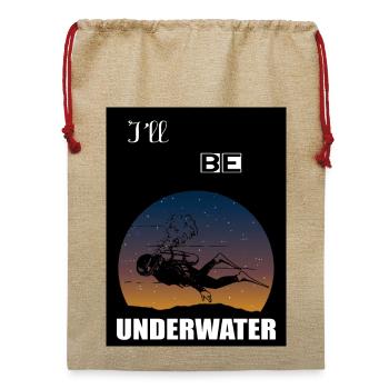 Ich werde unter Wasser sein - Jute Weihnachtssack  - Beige - Vorne