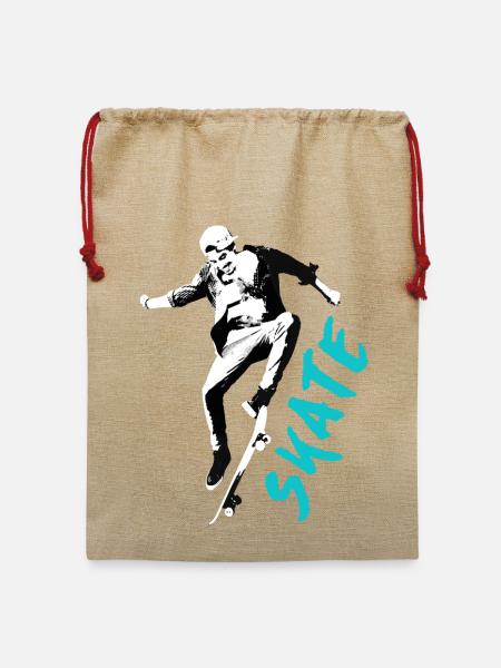 SKATE TSHIRT 2024 - Jute Weihnachtssack - Beige