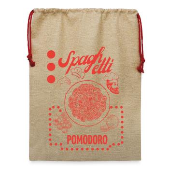 Spaghetti - Jute Weihnachtssack  - Beige - Vorne