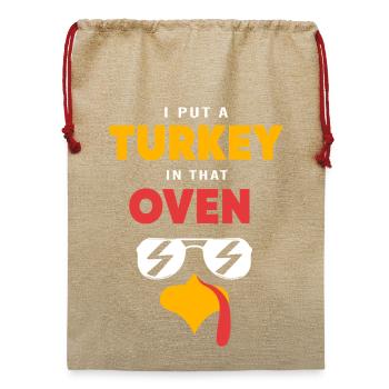 Großvater Opa Thanksgiving Papa Vater - Jute Weihnachtssack  - Beige - Vorne
