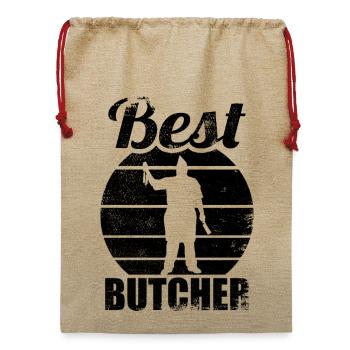 Metzger - Jute Weihnachtssack  - Beige - Vorne