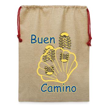 Lebensweg , buen Camino  - Jute Weihnachtssack  - Beige - Vorne