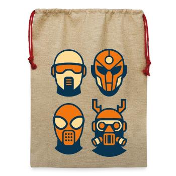 Future Masks - Jute Weihnachtssack  - Beige - Vorne