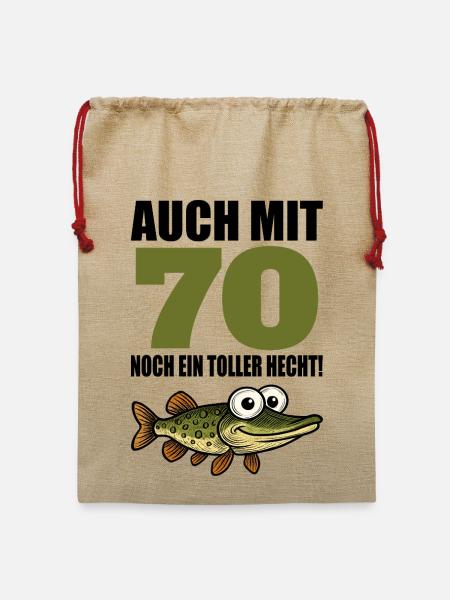70. Geburtstag Lustig Männer Toller Hecht Geschenk - Jute Weihnachtssack  - Beige