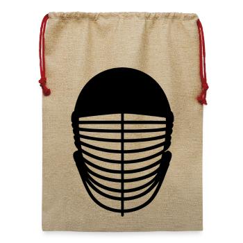 Fechtmaske - Jute Weihnachtssack  - Beige - Vorne