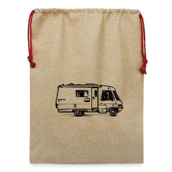 Camping Van - Jute Weihnachtssack  - Beige - Vorne
