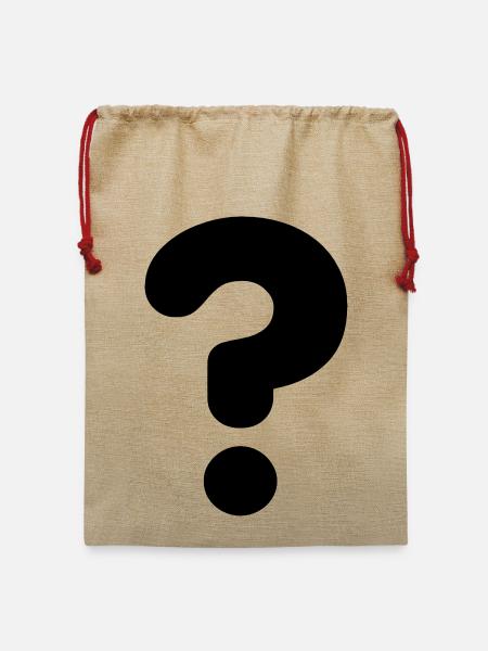Bild-Fragezeichen # - Jute Weihnachtssack  - Beige