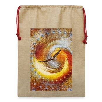 Adler im Flug - Jute Weihnachtssack  - Beige - Vorne