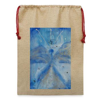 Erzengel Michael Engelbild - Jute Weihnachtssack  - Beige - Vorne
